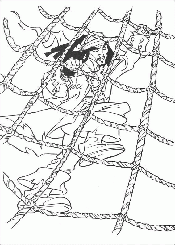 Plansa de colorat cu Pirati 64 61